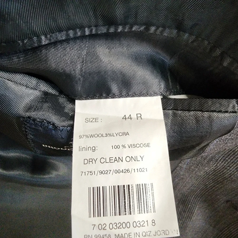 Brooks Brothers 346 Blazer Mens 44R Grey Glen Plaid Two Button Sport Coat